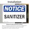 Signmission Sanitizer, 5 in W x Rectangle, Vinyl Decal OS-2PACK-NS-D-35-L-18239 - alternate 5